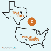 The Texas of Today is the United States of Tomorrow: Texas' growing and diverse population, geography, and array of cultures are only a few of the benefits that make the Lone Star State an ideal place for public health research and programming.
