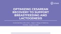 Thumbnail image for the Optimizing Cesarean Recovery to Support Breastfeeding and Lactogenesis webinar