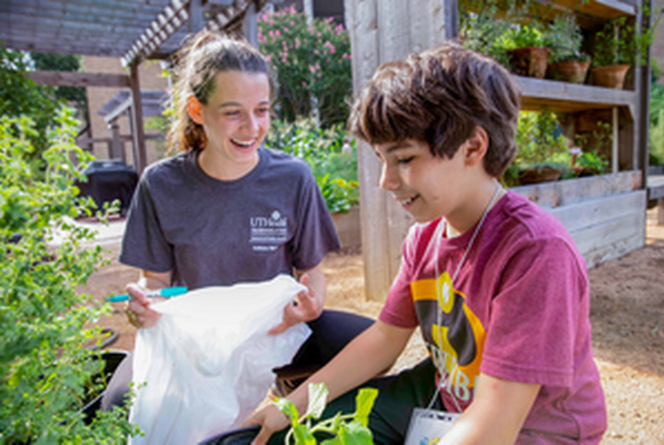 Kids at young farmer's camp